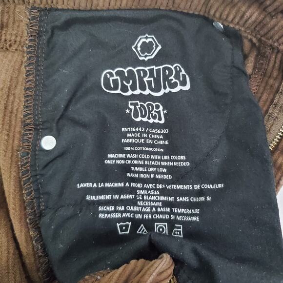 Empyre Tori Pants Women size 5 Brown Corduroy Baggy Streetwear 90s Y2K Skate - Picture 9 of 14
